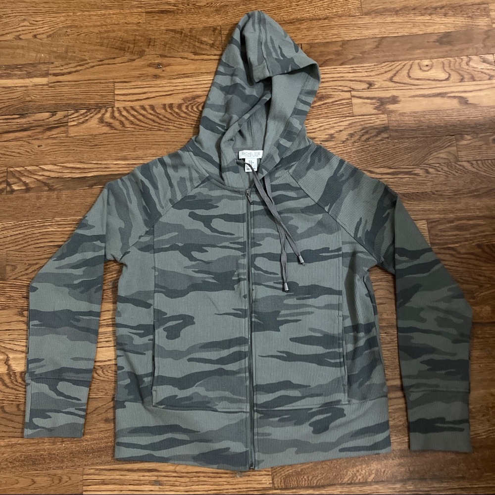 Rachel Zoe camo, camouflage lightweight hoodie